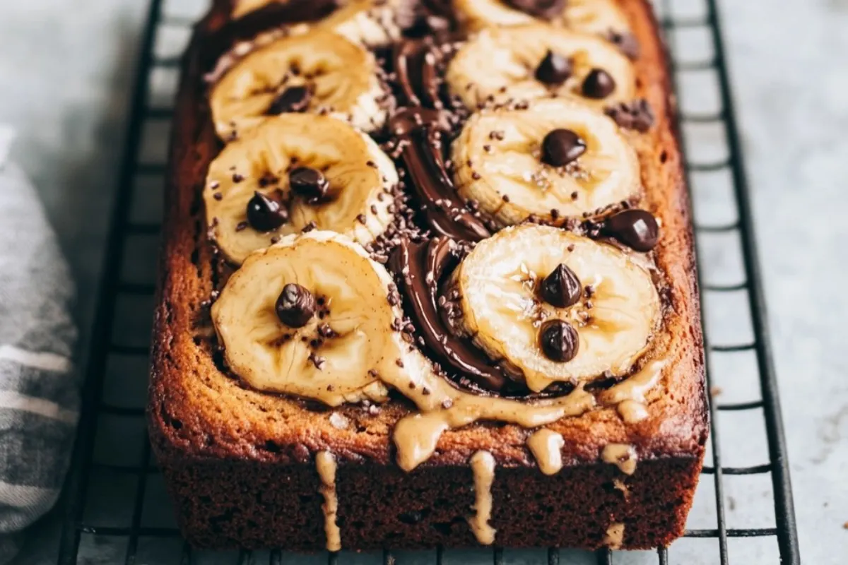 simple banana bread, easy banana bread recipe, 3-ingredient loaf, banana bread with 3 ingredients