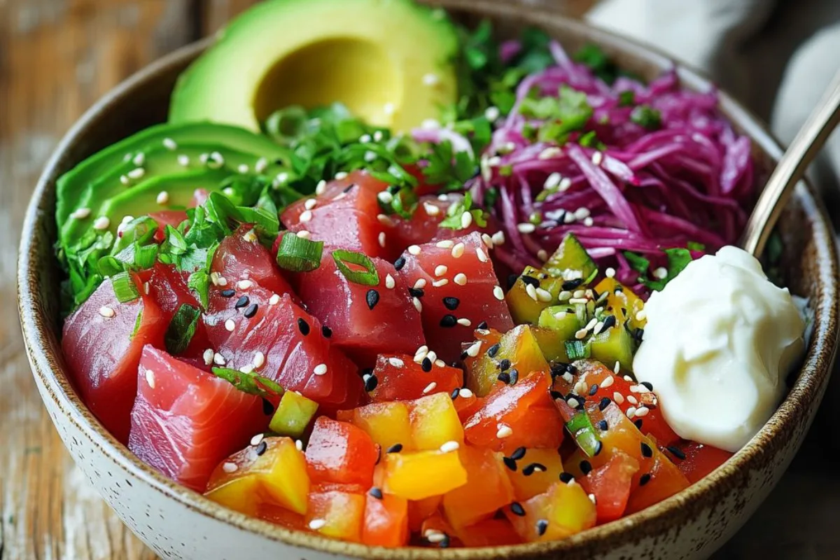 Hawaiian poke, poke bowl, poke recipes, poke dish, fresh poke, Hawaiian poke bowl, poke toppings, making poke, poke ingredients