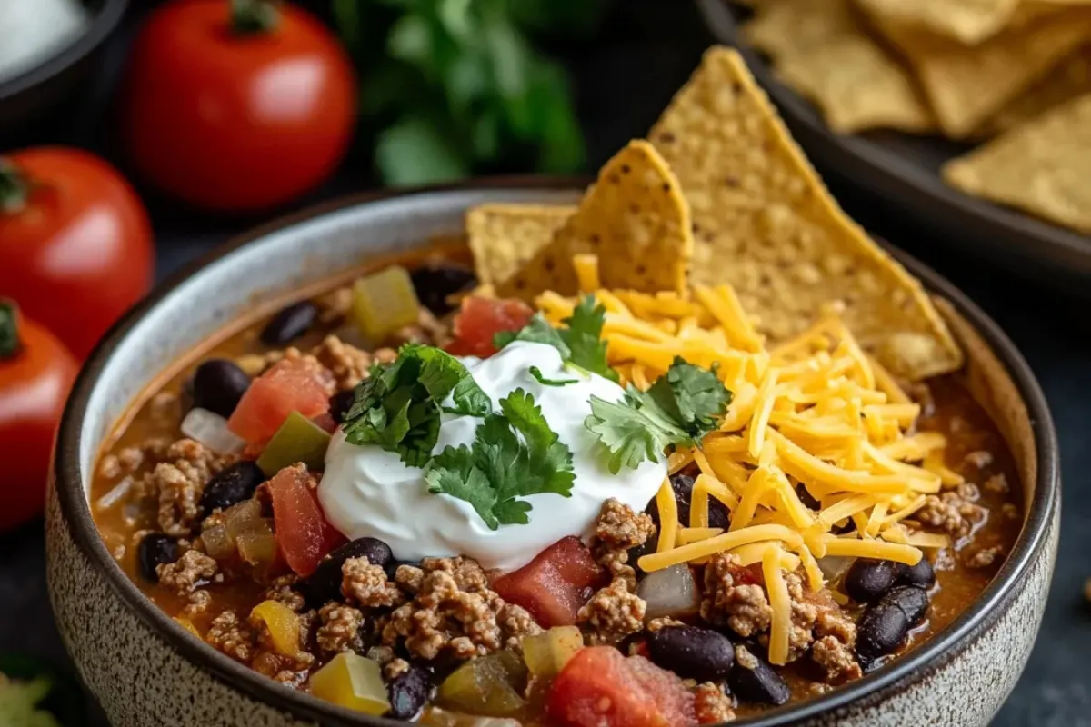 taco soup recipe, easy taco soup, frios taco soup, hearty taco soup, flavorful taco soup recipe